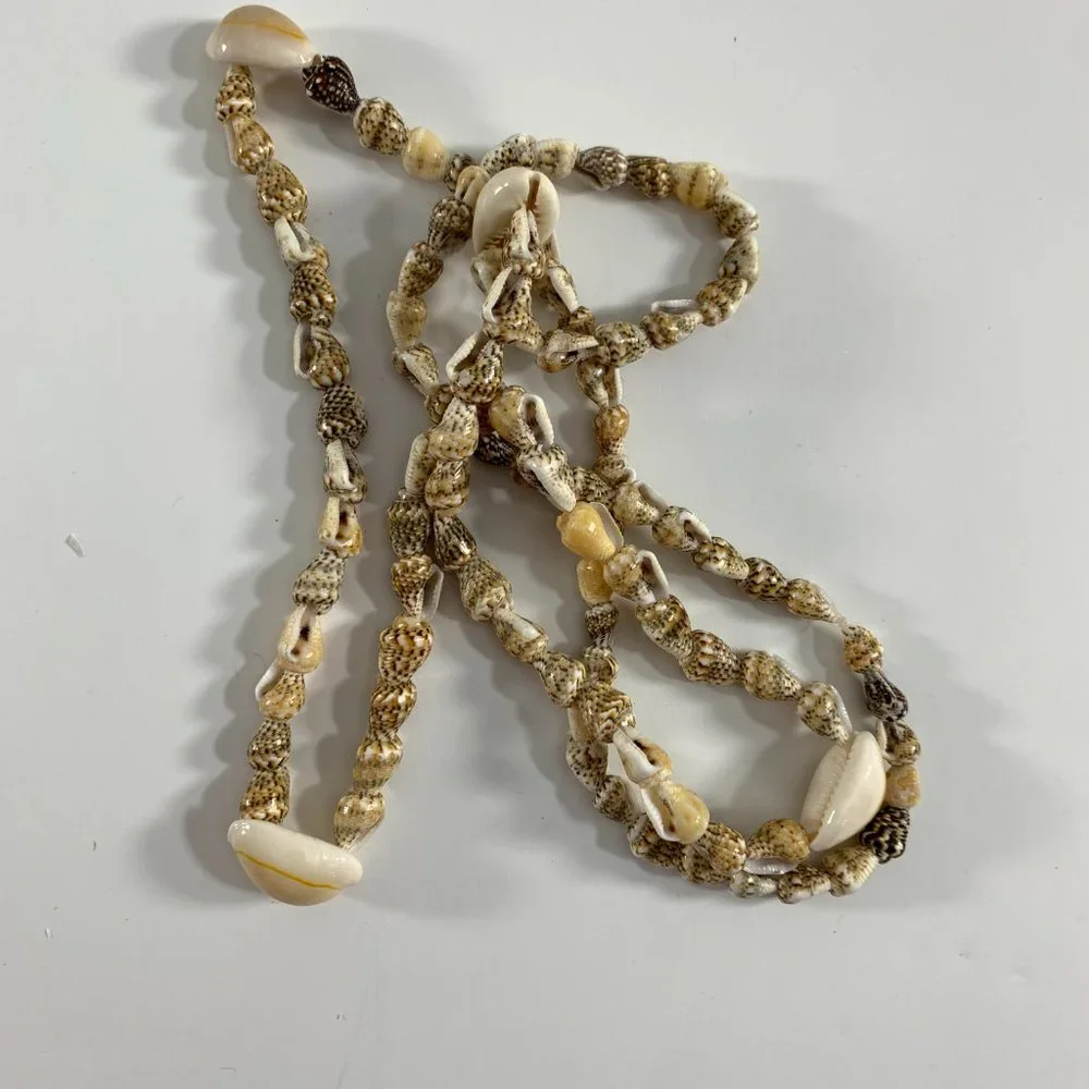 Mixed Lot 8 Shell Necklaces Hawaiian Beach Wedding Boho Wearable Seashells